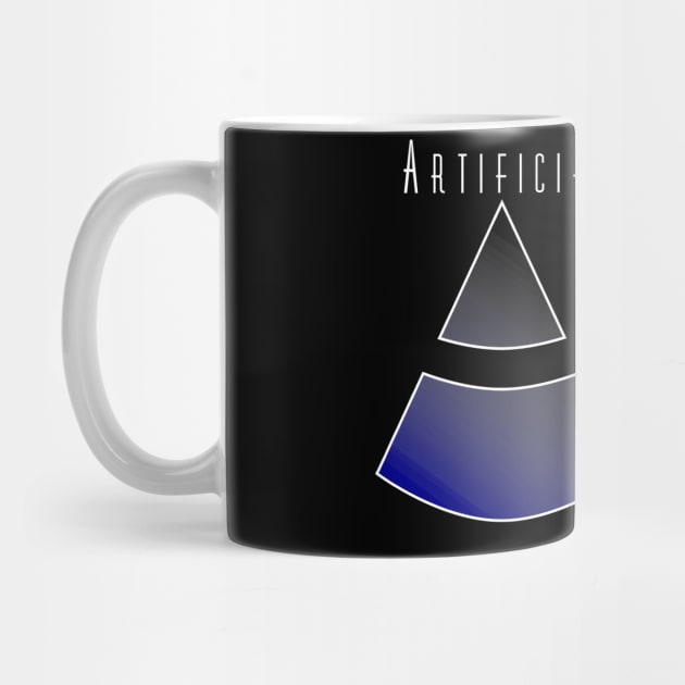 Artificial Intelligence | Geometric Letters Slogan Black by aRtVerse